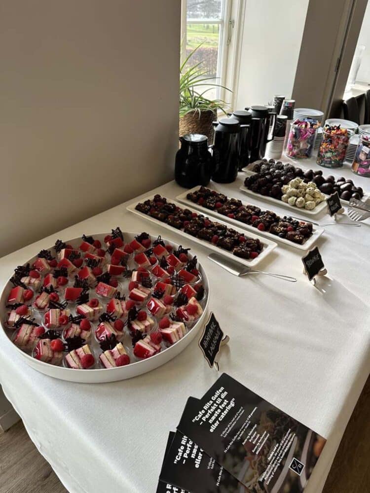 Dessert til arrangement med mad ud af huset i Middelfart